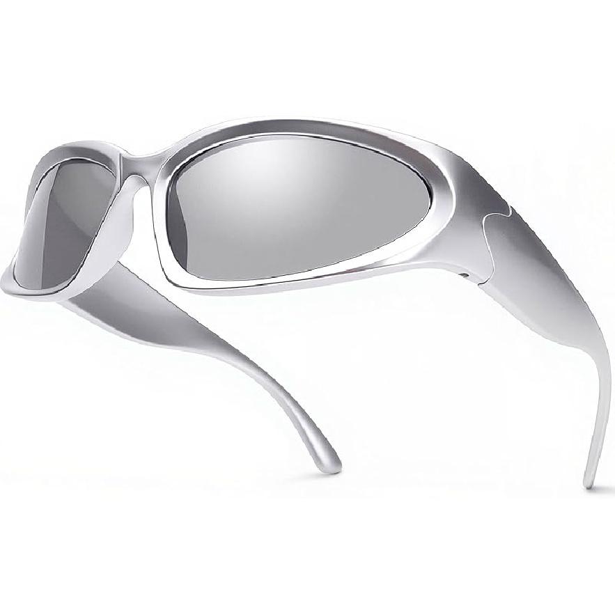 LASPOR Wrap Around Sport Sunglasses for Women Men Sport Shades Glasses Y2K Sunglasses