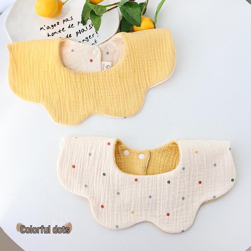 Klasse A Baumwoll-Lätzchen mit Blütenblatt-Design: Sechslagige Gaze, Spucktuch, Doppelseitiges Design.