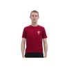 Li-Ning Embroidered Pattern Crew Neck Pullover Short Sleeve T-Shirt Men Tops Samba-Red AHSU009-5