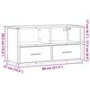 TV Stand in Sonoma Oak Finish 80 x 31 x 39.5 cm Made of Particleboard and Metal