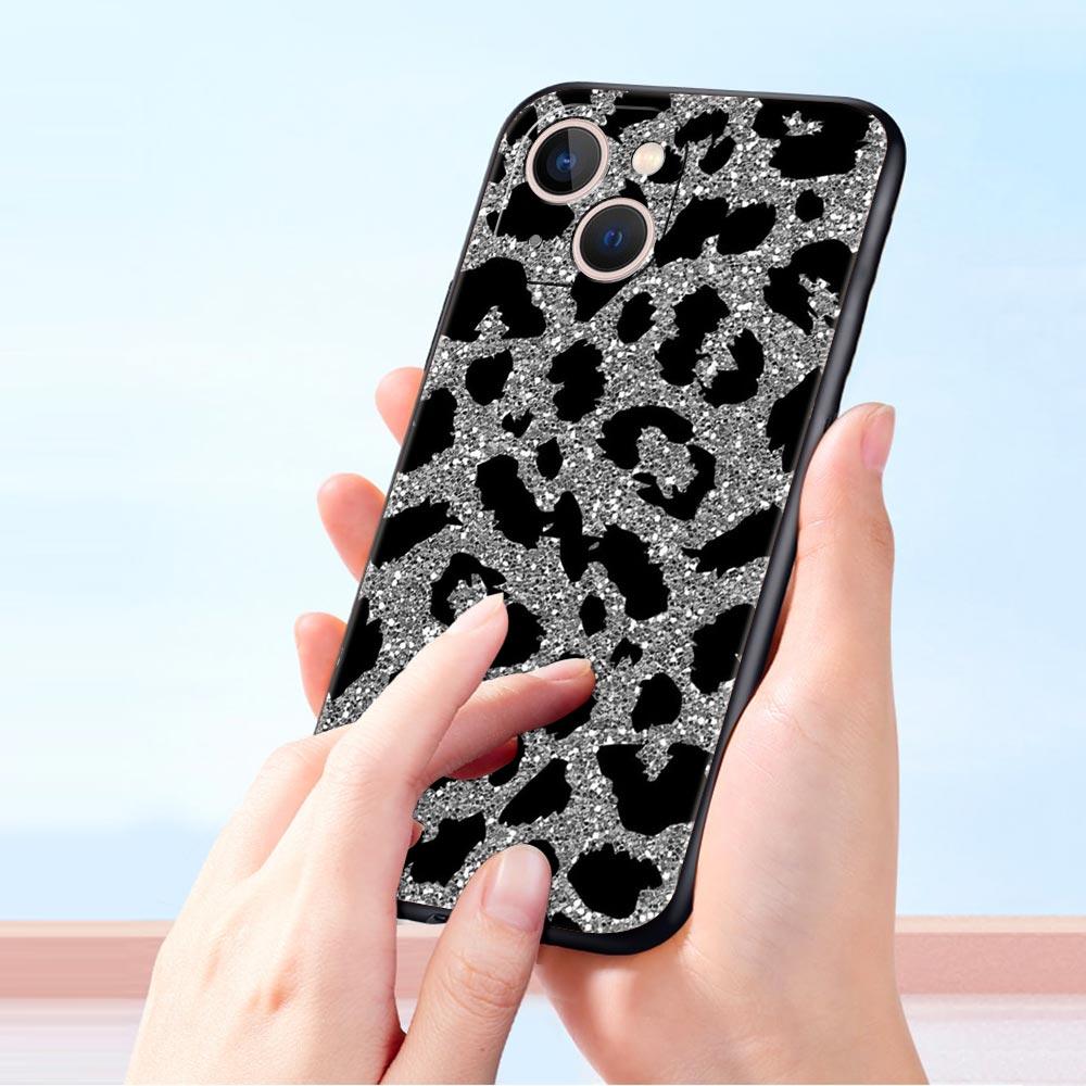 Modny tygrysi leopardzi wzór kwiatowy na iPhone 11 12 13 15 14 Pro Max etui na telefon X XR XS 7 8 Plus SE 2020 luksusowy pokrowiec Funda