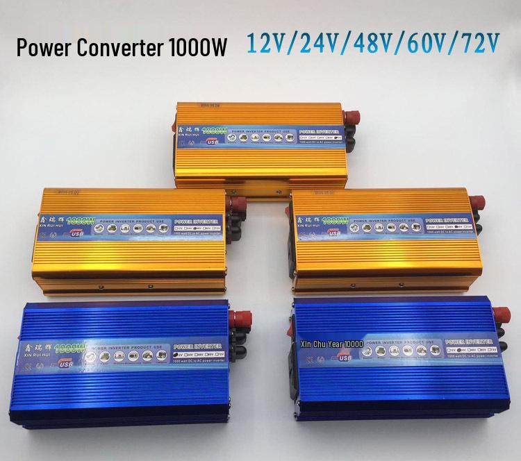 Elektrofahrzeug-Batterie-Wechselrichter 48V/60V/72V auf 220V 1000W Stromwandler für Autos