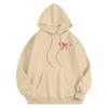 Damenmode Leichter Langarm-Pullover mit Taschen Kapuzenpullover