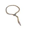Rhinestone Snake Shaped Necklace for Women Chain Choker Jewelry Gift