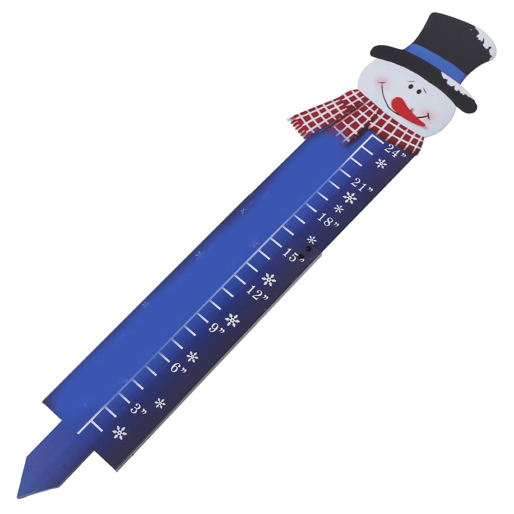 Snowflake Snow Gauge Outdoor 24 Inch Snowfall Measuring Gauge Winter Snowflake Metal Ruler for Yard