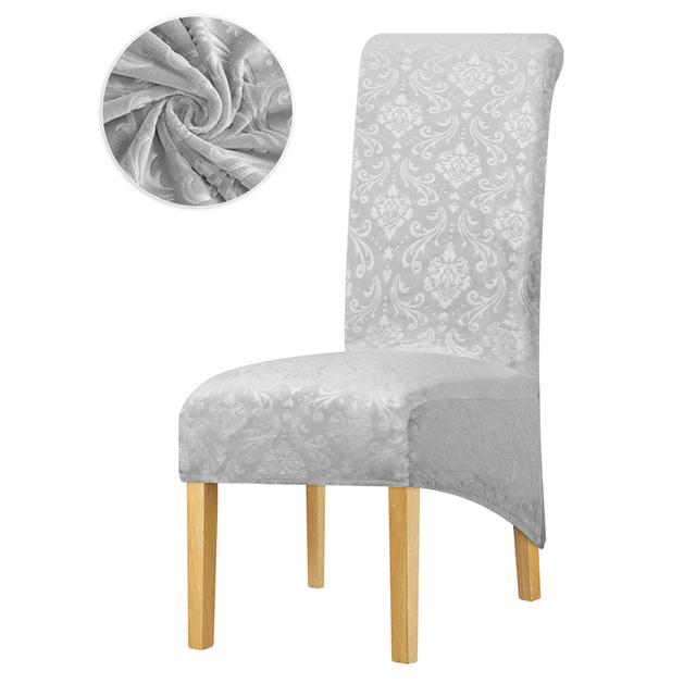 Neu Samt Jacquard Xl Stuhl Abdeckung Spandex Lange Zurück Stuhl Abdeckungen Für Weihnachten Hochzeit Bankett Restaurant Hotel