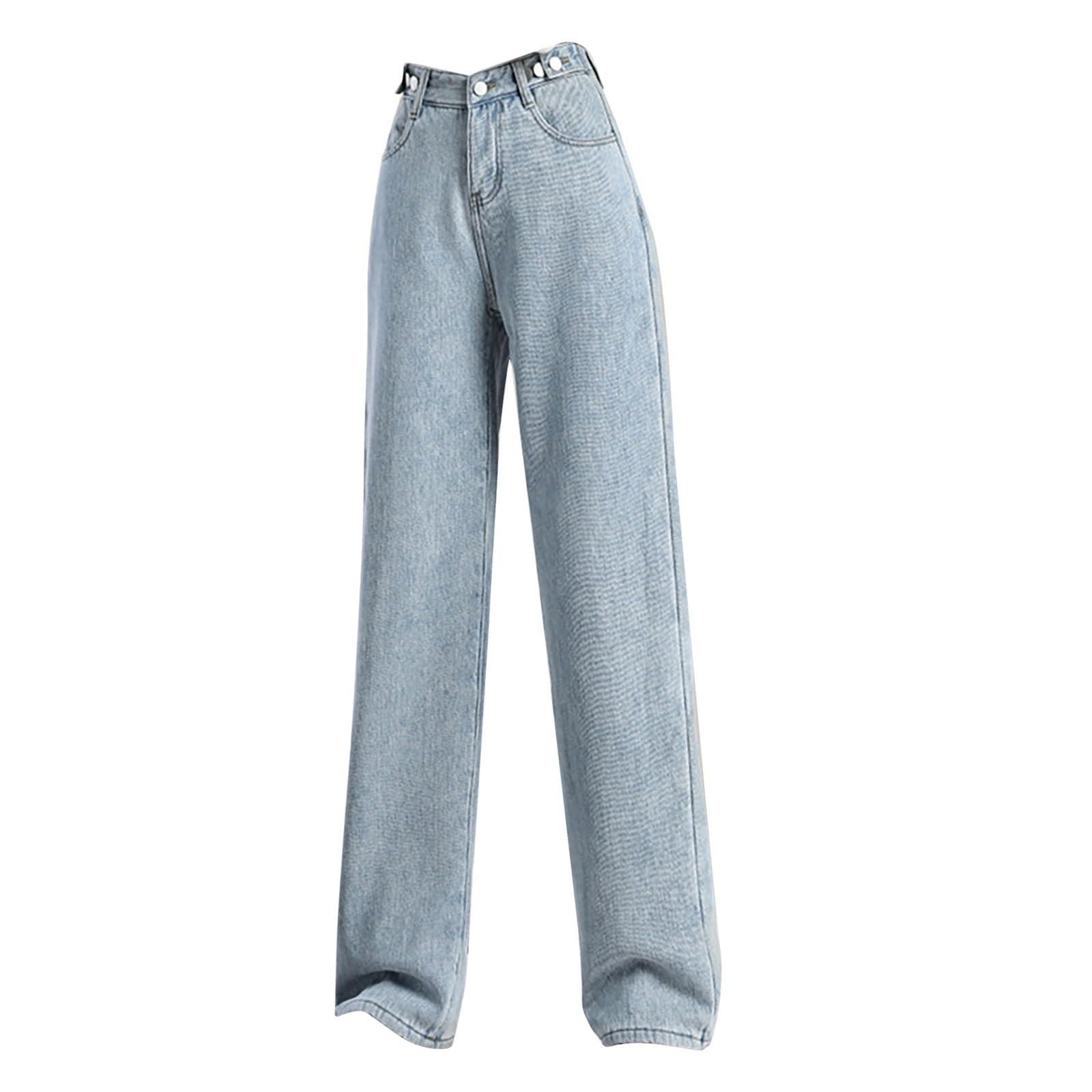 

Женские зимние повседневные прямые брюки плюс флисовые джинсы теплые уличные брюки XS светло-синий