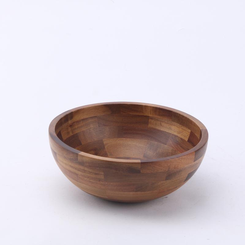 Factory Customizable Size and LOGO Made for Kitchen Food Grade Walnut Salad Bowl