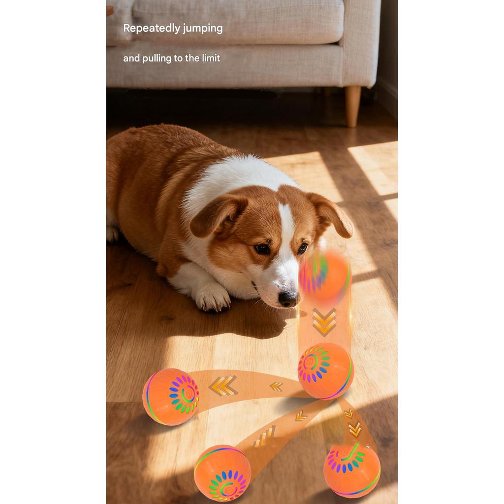 Jumping Dog Ball Toy Durable ABS Chew Proof Design Stimulates Exercise Reduces Anxiety For Active Pet