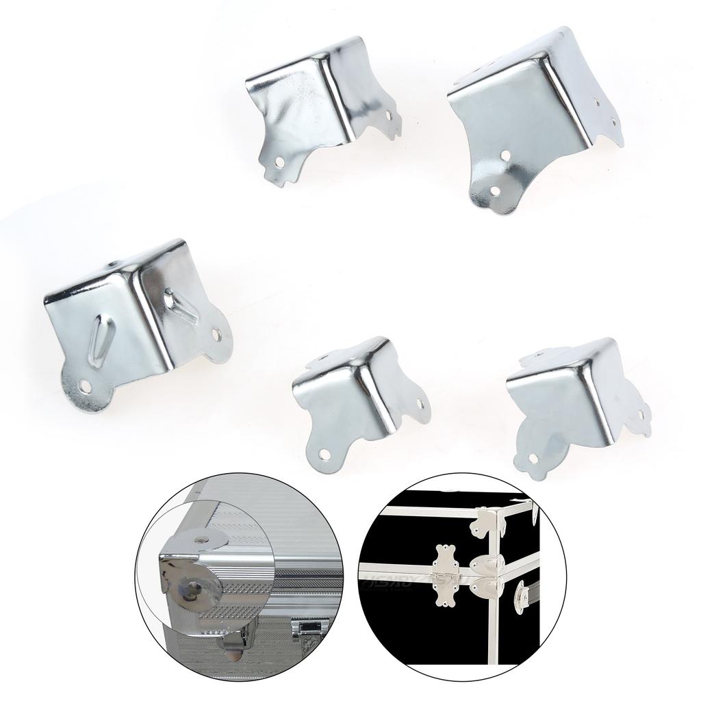 4pcs Air Box Corner Speaker Protector Three-pronged Metal Code Aviation Brackets Triangle Brace Decor Furniture Suitcase Luggage