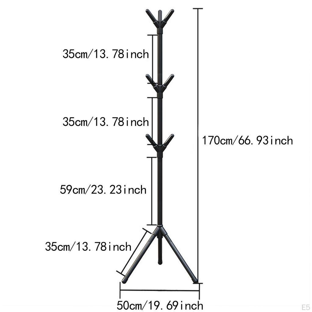 9-Hook Coat Rack Stand for Home Office And Hallway