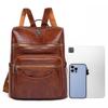 Multi-compartment Backpack Fashionable Women's Shoulder Messenger Women's Bag Leather Advanced Large Capacity