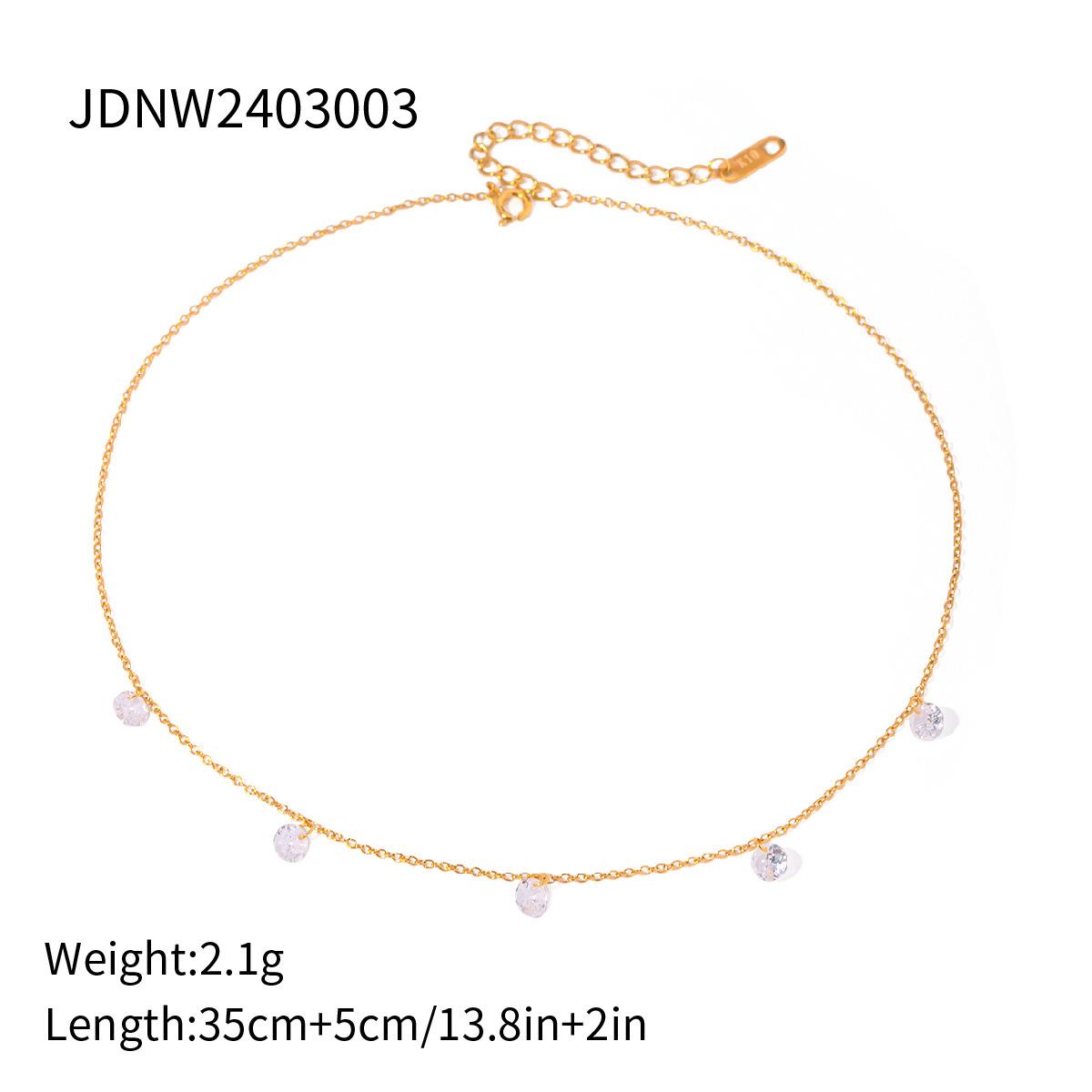 

Simple Fashion Gold White Naked Diamond Pendant Necklace Spring Summer Jewelry Trendy INS