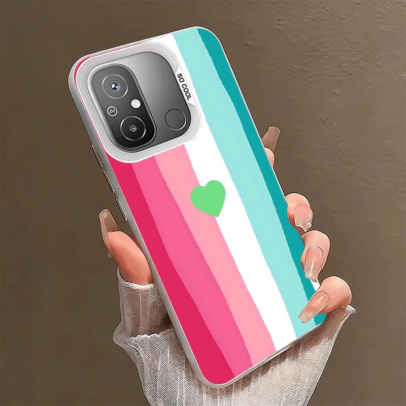 

Rainbow Gradient Love Desgin Soft Phone Case for Xiaomi Redmi 15C 15 14C 13C 12C Poco X5 X6 X7 Pro X3 F8 F7 Ultra M8 13 12 Cover Xiaomi Redmi 10