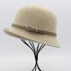 Autumn and winter basin hat wool hat bucket hat autumn and winter elegant and elegant temperament leather buckle new knitted versatile and elegant