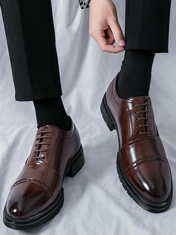 Men's Dress Shoes Brogues Shoes Man Classic Formal Oxford Leather Shoes Men Casual Business Leather Shoes Male