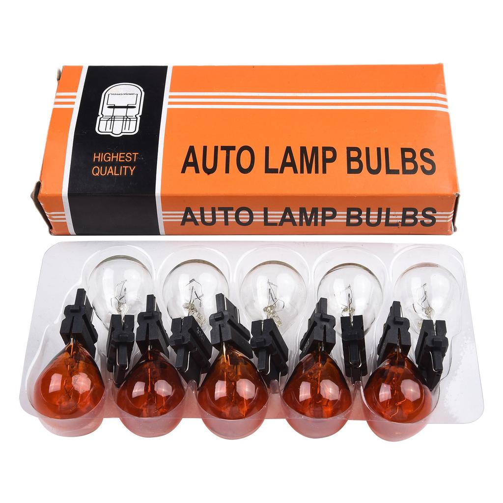 10 Pcs 3157 Brake Light Bulbs 3057 3155 3357 3547 4157 External Turn Signal Bulb Halogen Lamp Brake Light Amber White Tail Light