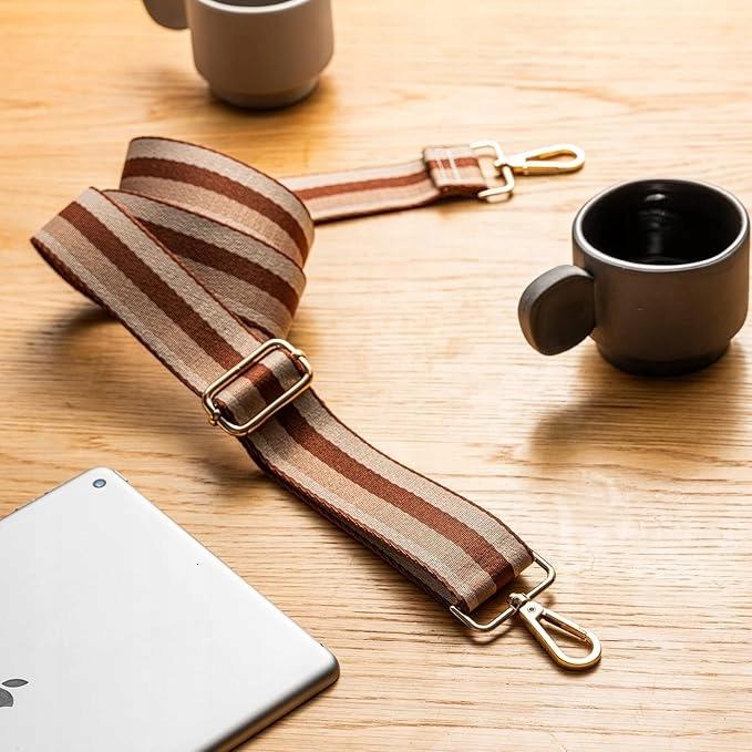 Scrodcat Replacement Strap for Purse Bags Brown Stripes 145cm