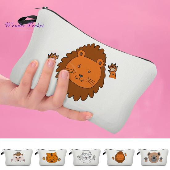 

Сумка для хранения мультяшного тигра портативная изысканная модная косметичка