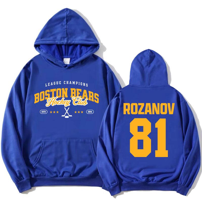 

Heated Rivalry 81 Rozanov Hoodies Long Sleeve Winter Hooded Sweatshirts Graphic Printing Clothing Women Men Streetwear L