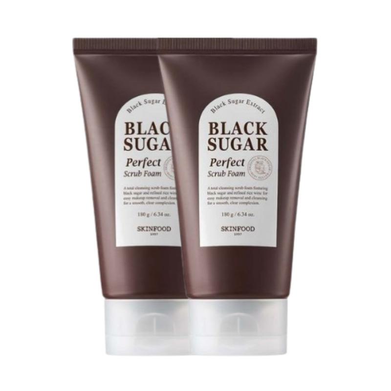 Skinfood Black Sugar Perfect Scrub Foam Double Set (180g + 180g)
