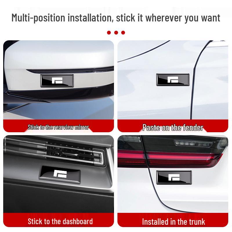 Ji Shi 01 Car Emblem Sticker: Personalized Interior & Exterior Modification