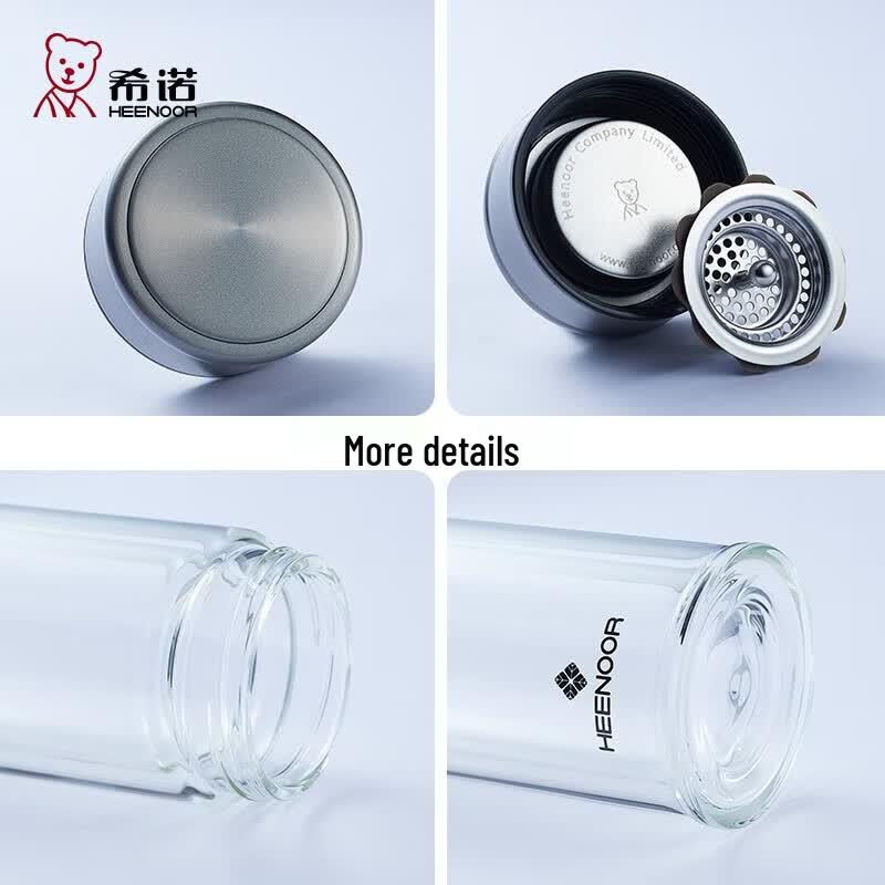 Heenoor Double Wall Insulated Glass Tea Cup