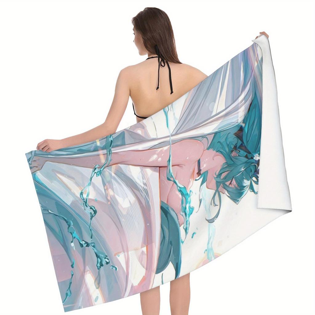 Mystical Water Spirit Anime Bath Towel - Soft, Super Absorbent & Unique Design for Everyday Use & Perfect Gift for Anime Fans
