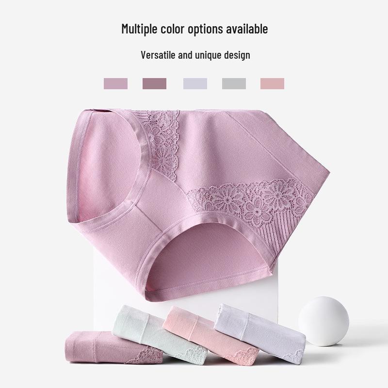 High-Waist Pure Cotton Plus Size Shaping Briefs for Middle-Aged Women with Antibacterial Crotch