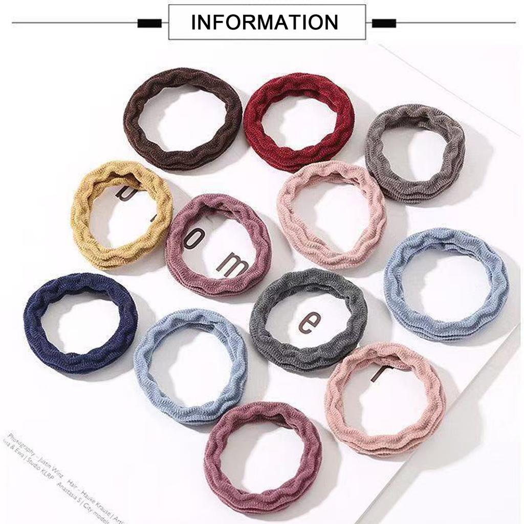 50PCS Seamless Hair Bands Simple Style High Elasticity Hair Ties Solid Color Hair Band for Women Girls No Slip Ponytail Holders