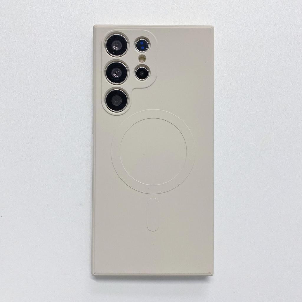 Samsung S24ultra Liquid Magnetic Suction Phone Case Suitable for S23 Silicone Soft Shell A55 Skin Feeling A16 Full Inclusive Anti Fall