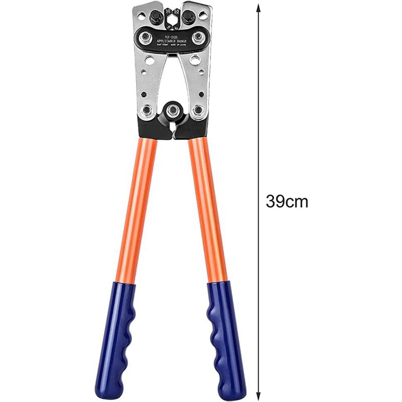 A84E-HX-50B Crimping Pliers Bare Terminal Copper Nose Crimping Pliers Cable Crimping Pliers 6-50Mm Yellow