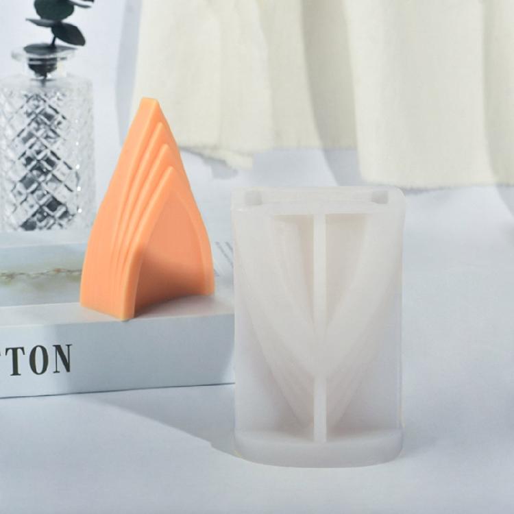 3D Triangular Candle Mold Epoxy Resin Casting Silicone Mold for Making Candle