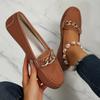 Autumn Casual Women's Sports Shoes Metal Chain Low Heel  Fashion Women's Single Shoes Summer Women's Loafers Shoes