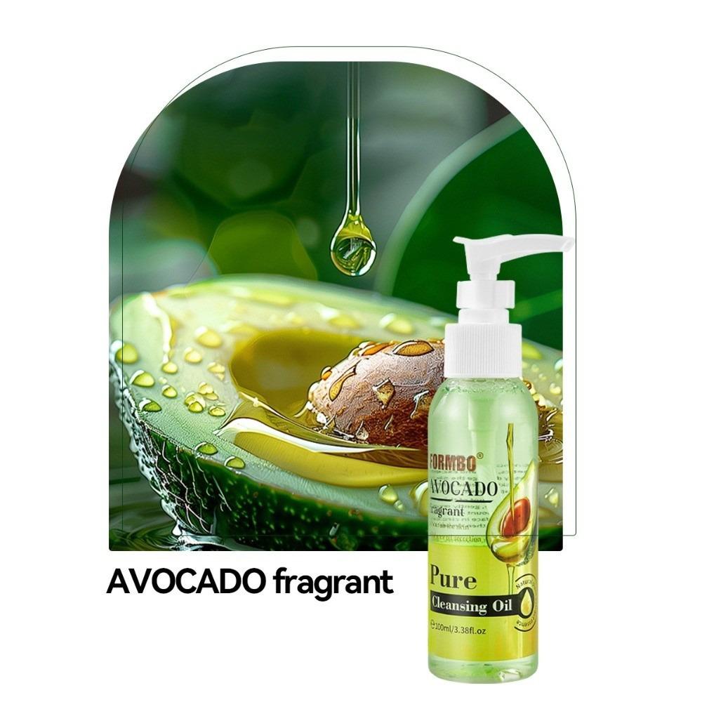 

Refreshing Feel Purifying Pores Makeup Removal Oil Non-Irritating Soothing Skin Makeup Remover Gentle Cleansing Oil Facial Care авокадо