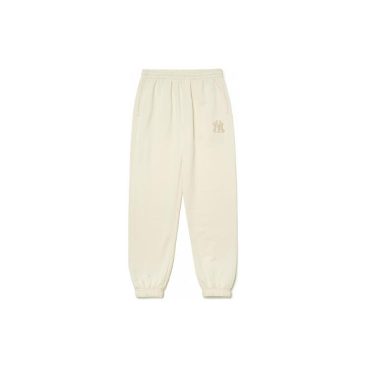 

New MLB Knitted Sweatpants Women s Cream 3FPT00114-50CRS M