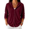 Cardigan con cappuccio da donna a manica lunga, vestibilità ampia, chiusura con bottoni, colore casual, maglione