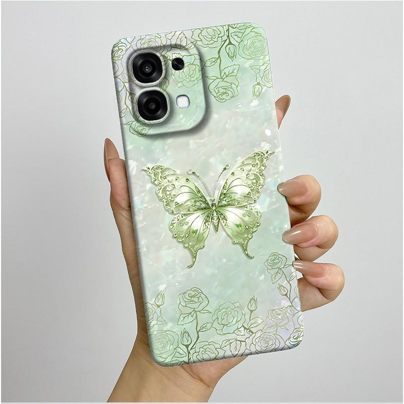 New Casing For Oppo A6 Pro 5G 4G CPH2781 CPH2799 Case Aesthetic Pretty Butterfly Flowers Soft Silicone Shockproof Back Cover