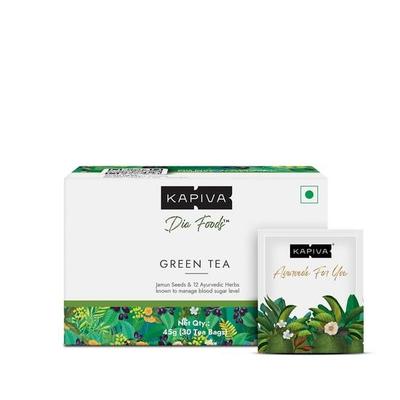 Kapiva Dia Foods Green Tea for Blood Sugar Care | Jamun, Gudmar, Methi, & 10 More
