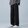 Men's spring and autumn new solid-color casual pants loose straight drape wide-leg pants drawstring youth sweatpants
