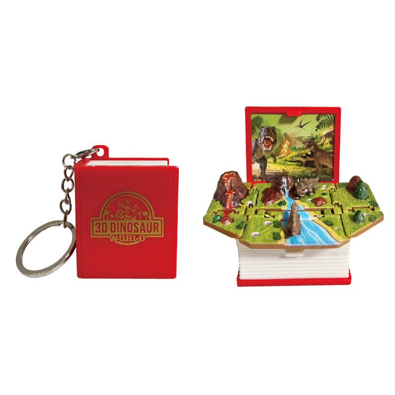 3D Mini Faltbuch Schlüsselanhänger Kinder Kinderspielzeug Angst Stressabbau Schloss Spielzeug Geburtstags Schmuck Geschenk Auto Schlüsselanhänger Schlüsselanhänger