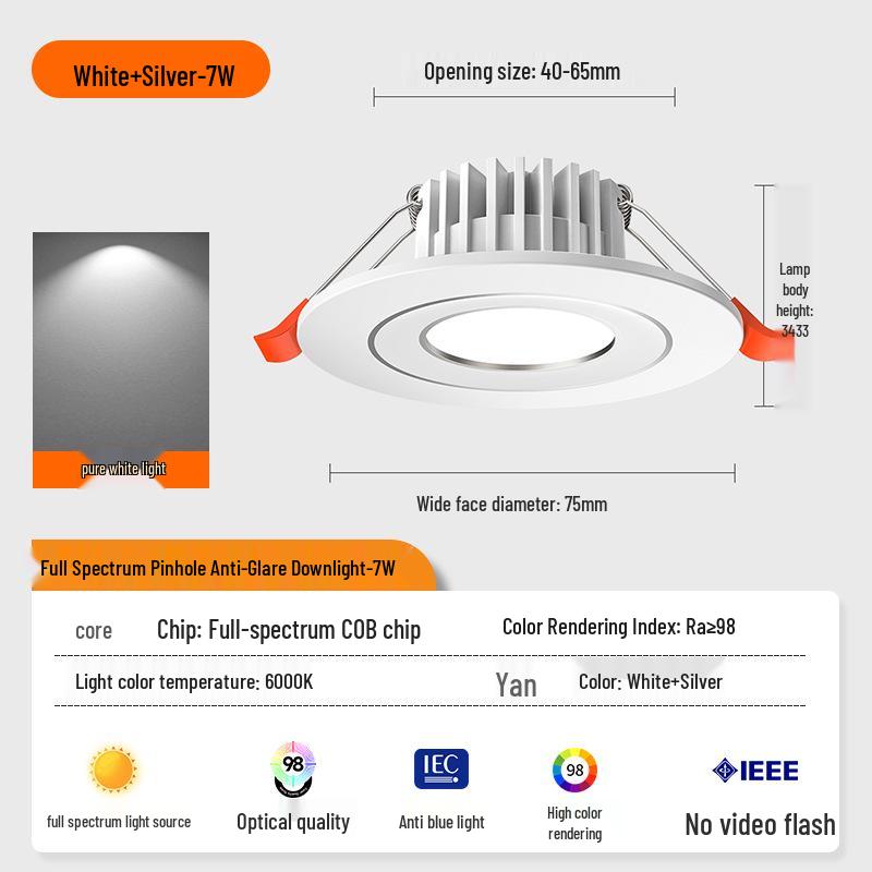 Downlight LED Mic 3W/5W, Gaură 4-6 cm, Spot COB pentru Living & Vitrină Vinuri