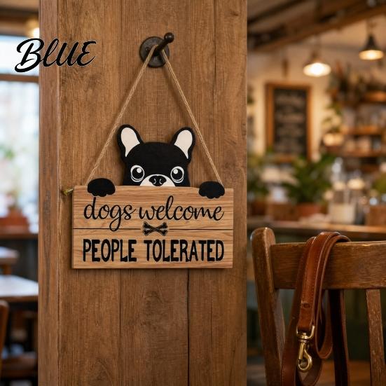 Fun Cat Door Hanger Shaped Welcome Sign Durable Wooden
