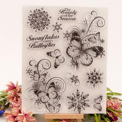 Butterfly Silicone Clear Seal Stamp DIY Scrapbooking Embossing Photo Album Decorative Paper Card Craft