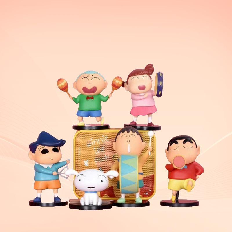 

Crayon Shin-chan Музыкальный инструмент Фигурка-игрушка в слепой коробке - Аниме Настольное украшение Подарок. Random Animal Shin-chan