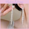 Artificial Tassel Pearl Earrings Geometric Shapes For Womens Collection Trendy