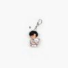 1pc Stray Kids Member Keychain Cute Cartoon Chibi Doll Holding SKZOO Plushie Sleeping Style Charm Keyring for Bags Backpacks, SKZ Merch STAY Gift