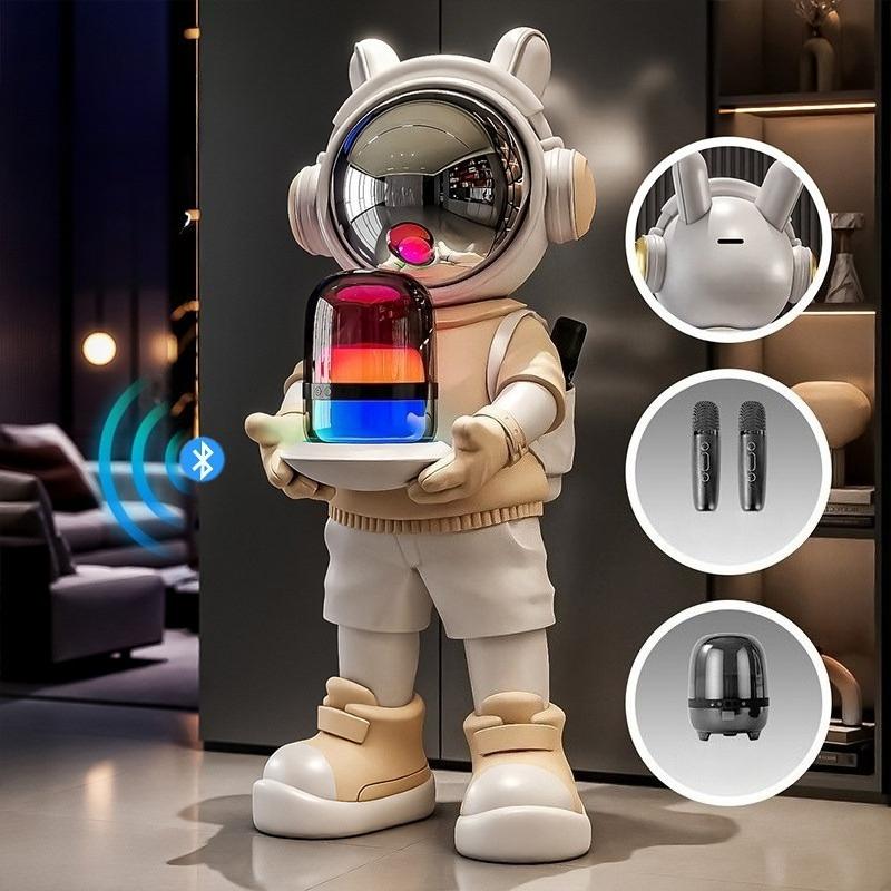 Astronaut Sculptures Bluetooth Speaker Living Room Creative Large Astronaut Statue Decoration Figurines Home Ornaments Gift