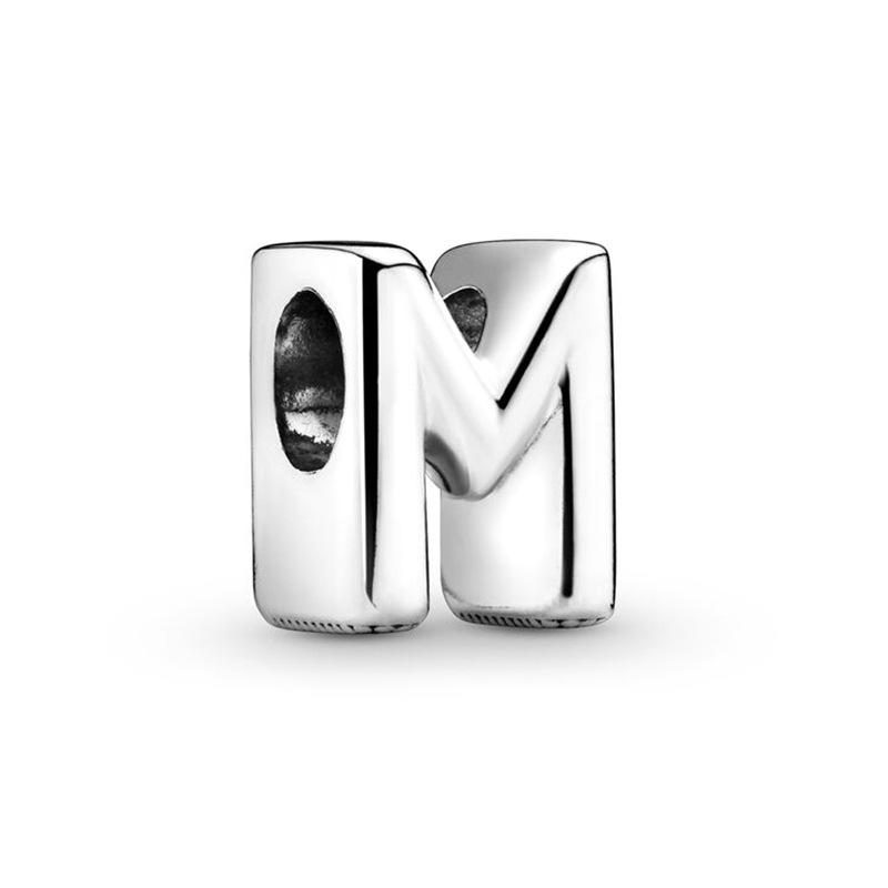 Classic Letter Alphabet A-Z Silver 925 Charm Beads Fit Charms Bracelet  Beads for Women Jewelry Making Gifts