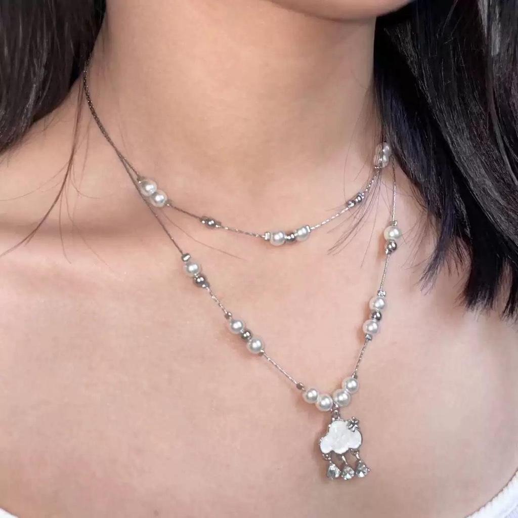 Starburst Double Layer Men's Necklace: Trendy, Light Luxury Hip Hop Style, Unisex Clavicle Chain